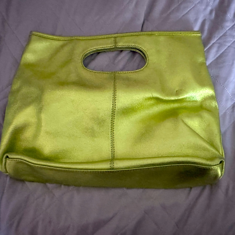 Valerie Stevens Metallic Green Clutch